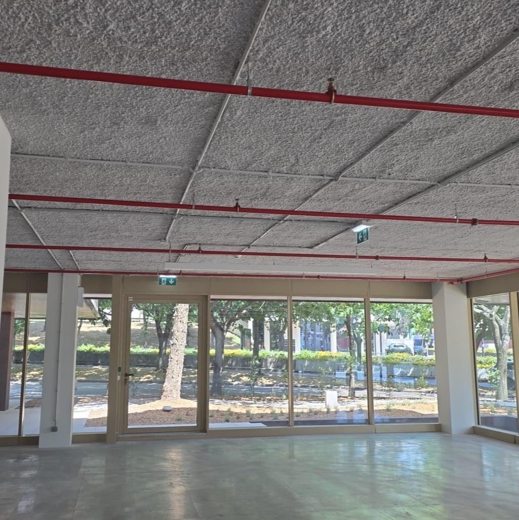 Lã Mineral projetada em galerias